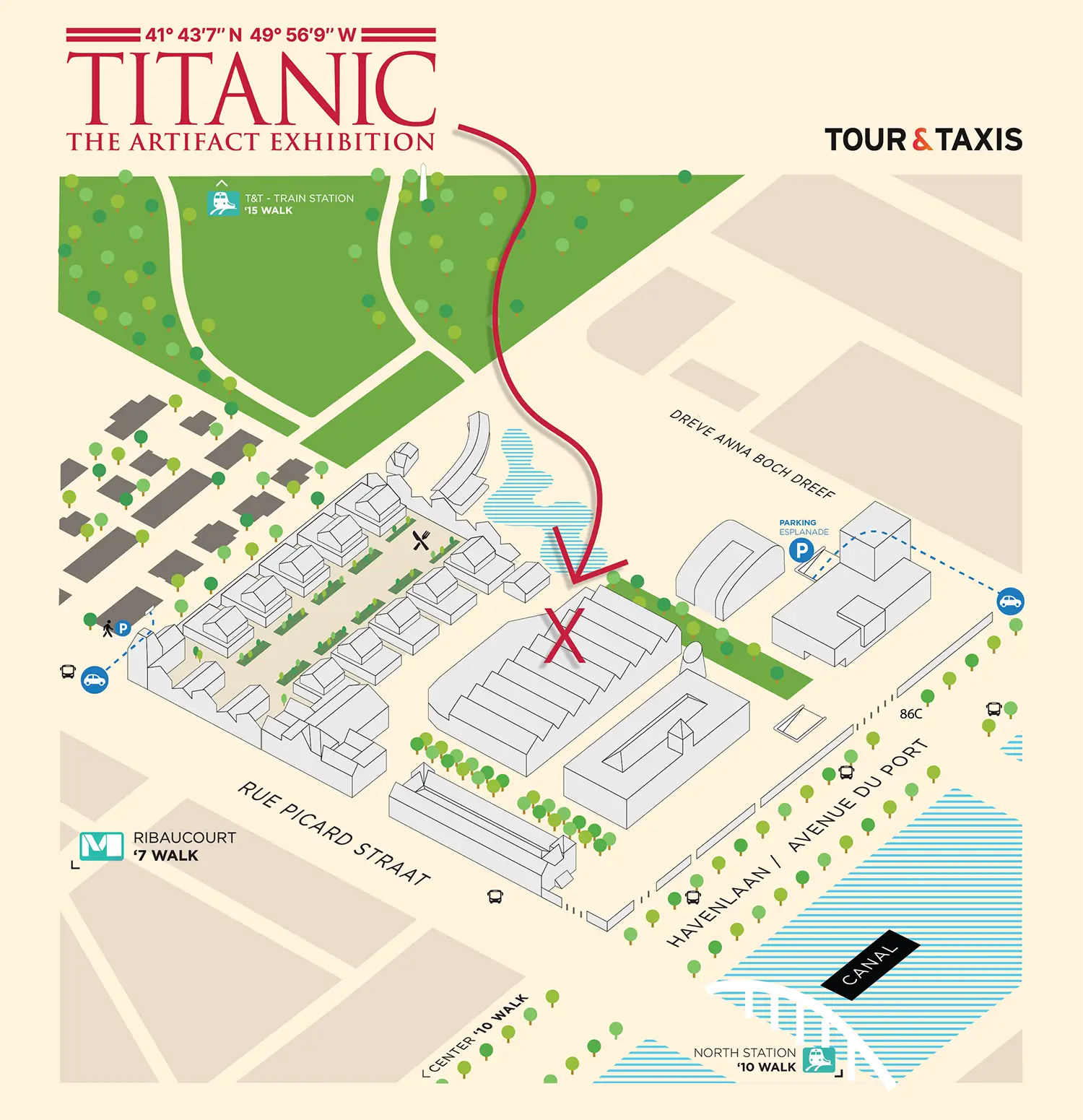 Tour & Taxis map